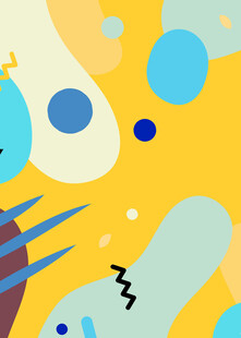 抽象多彩几何图案插画