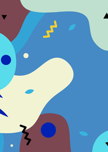 抽象多彩几何图形插画