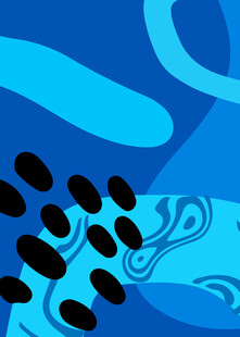 蓝色抽象图案艺术设计