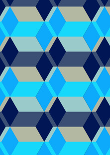 几何蓝调图案纹理