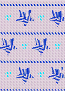 蓝紫色几何图案针织纹理