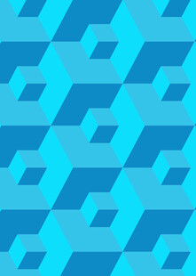 蓝调立体几何图案背景