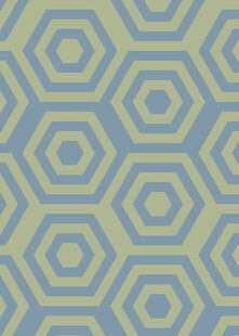 蓝绿六边形几何图案背景