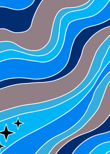 蓝色波浪抽象背景图案