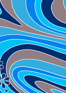 蓝灰渐变动感波浪图案