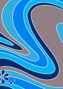 蓝灰渐变波浪花纹图案