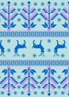 北欧风动物几何图案纹理