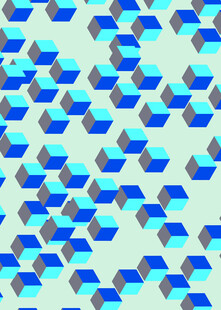 蓝绿色几何图案背景