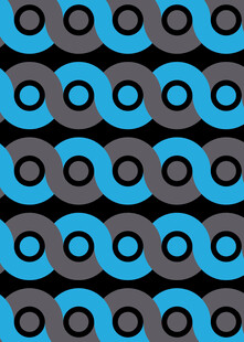 蓝灰圆环几何图案背景