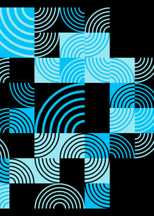 蓝黑几何图案抽象背景