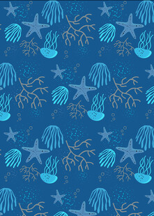 海洋元素无缝图案设计