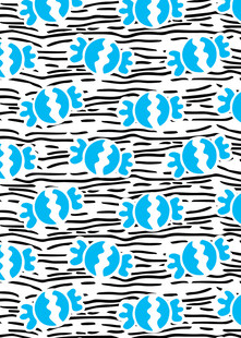 蓝白条纹鲸鱼图案背景