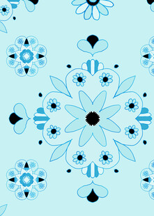 浅蓝色花卉图案装饰背景