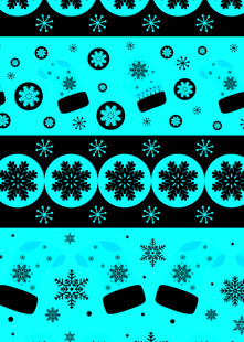 蓝黑雪花冬季图案背景