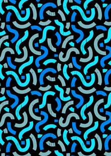 蓝黑交织抽象几何纹理图案