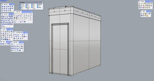 金属质感简约风格电梯模型