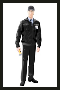 帅气男警察人偶展示