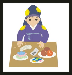 警察制作传统美食场景