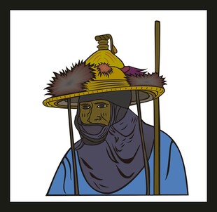 古代侠客形象插画