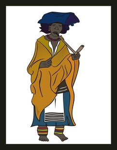 身着传统服饰的非洲男子