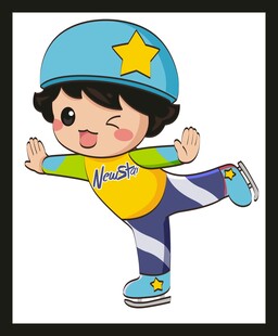 跳舞的卡通小孩