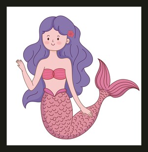 可爱卡通美人鱼形象