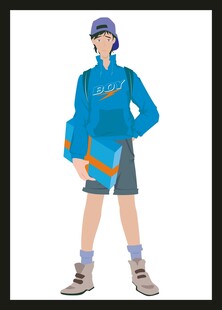 时尚休闲装扮的活力少年