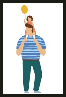 父亲肩头的欢乐时光