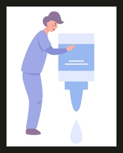 工人操作滴液装置