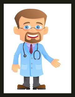 友好的男医生形象展示