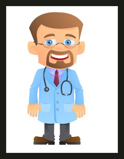 微笑的男医生形象