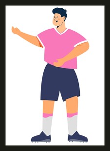 身着球衣的足球运动员