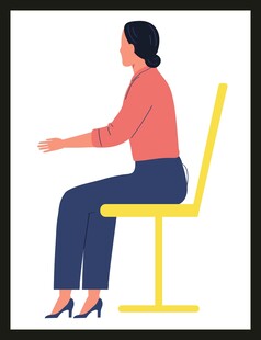 女性坐姿姿态展示