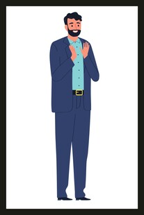 商务男士双手抱于胸前