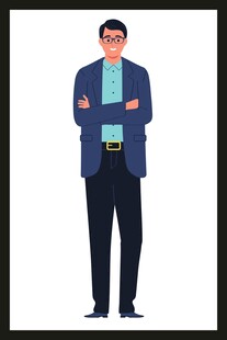 穿西装的男士形象