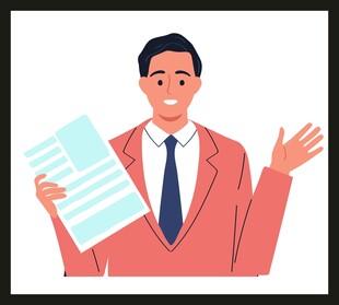 商务男士展示文件