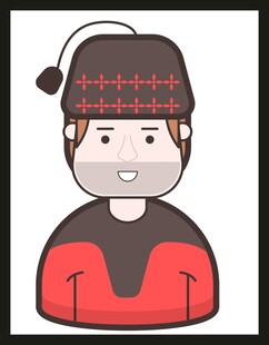 戴帽红衣卡通人物形象