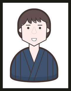 穿和服的卡通人物形象