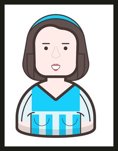 蓝衣卡通女孩形象