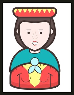 卡通风格传统服饰人物形象