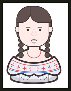 穿民族服饰的可爱女孩