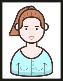 卡通风格女性头像