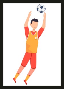 足球守门员接球瞬间