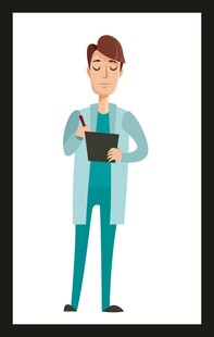 男医生手持文件夹形象