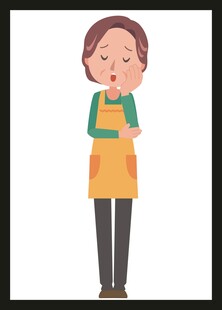 围裙女士双手抱臂姿态