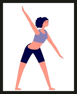 女子做瑜伽伸展动作