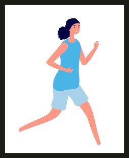 跑步的女性