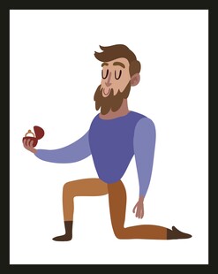 单膝跪地求婚的男子