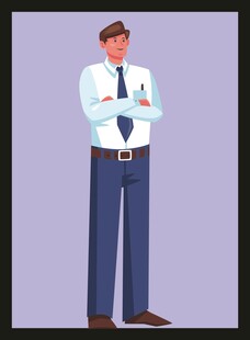 商务男士站姿形象展示