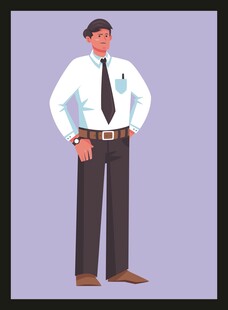 商务男士站姿形象展示